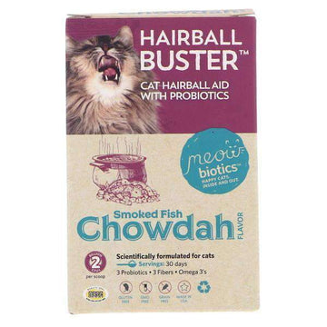 Hairball Buster - Hairball Aid With Probiotic Powder For Cats - Fidobiotics - probiotics for dogs and cats